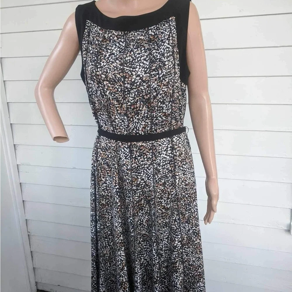 cj Banks | 14W | fit and flare dress | EUC | stretchy with waist tie - Picture 4 of 7